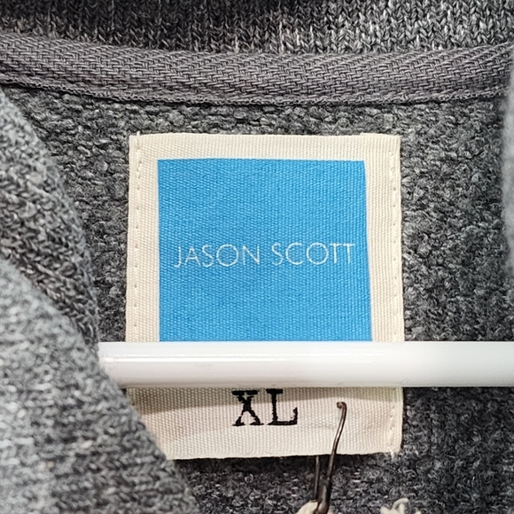 Jason Scott Men's Halas Shawl Collar Gray Sweater Sz XL - Picture 5 of 8